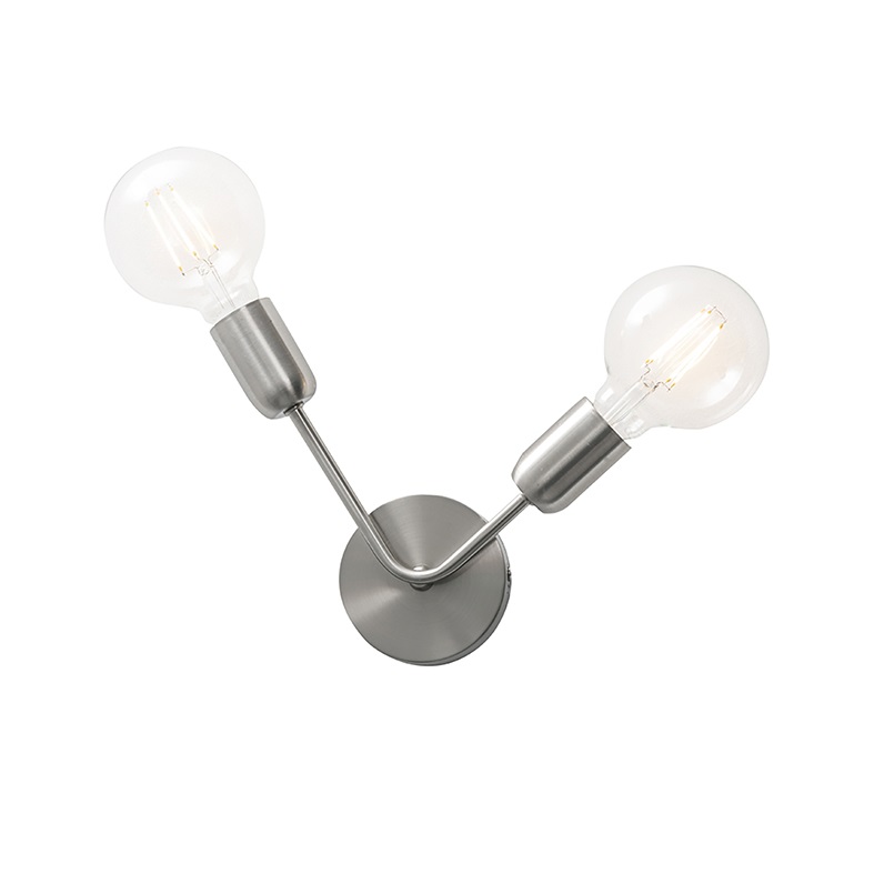 LAMPADA PARETE NIKEL SAT. 2 LUCI