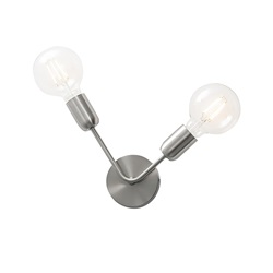 LAMPADA PARETE NIKEL SAT. 2 LUCI