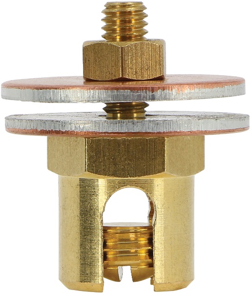 Kit morsetto messa a terra M6x16 con rondelle bimetalliche per passerelle portacavi confezione 15 pezzi