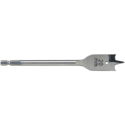 Punta piatta per legno 20x152 mm codolo esagonale precisione foratura legno morbido e duro