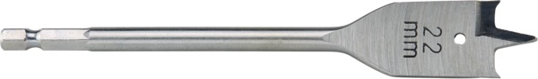 Punta piatta per legno 22x152 mm accoppiamento esagonale taglienti affilati forature precise legno morbido e duro