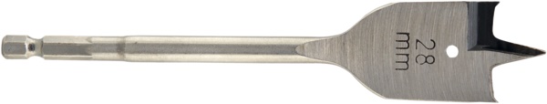 Punta piatta legno 28x152 mm accoppiamento esagonale alta precisione foratura legno morbido e duro