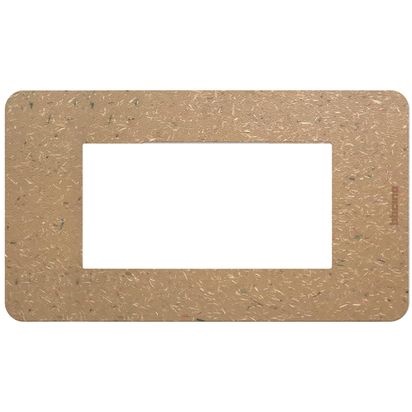 Placca elettrica MatixGO 4 posti orizzontali biopolimero per installazioni esterne modulari