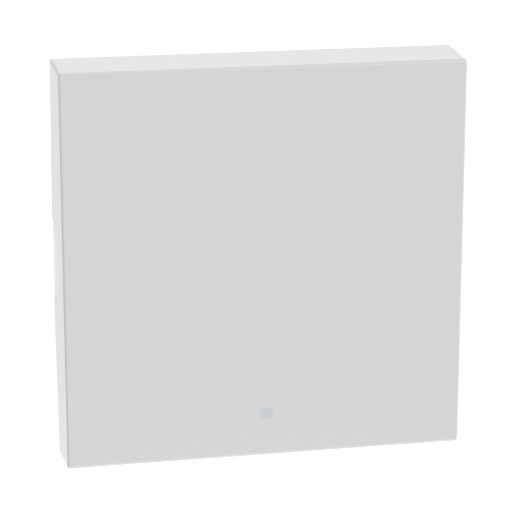 Cover comando 2 moduli bianco illuminabile copritasto neutro per impianti elettrici