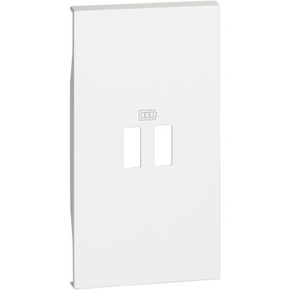 Cover caricatore 2 moduli Power Delivery bianco per installazioni elettriche