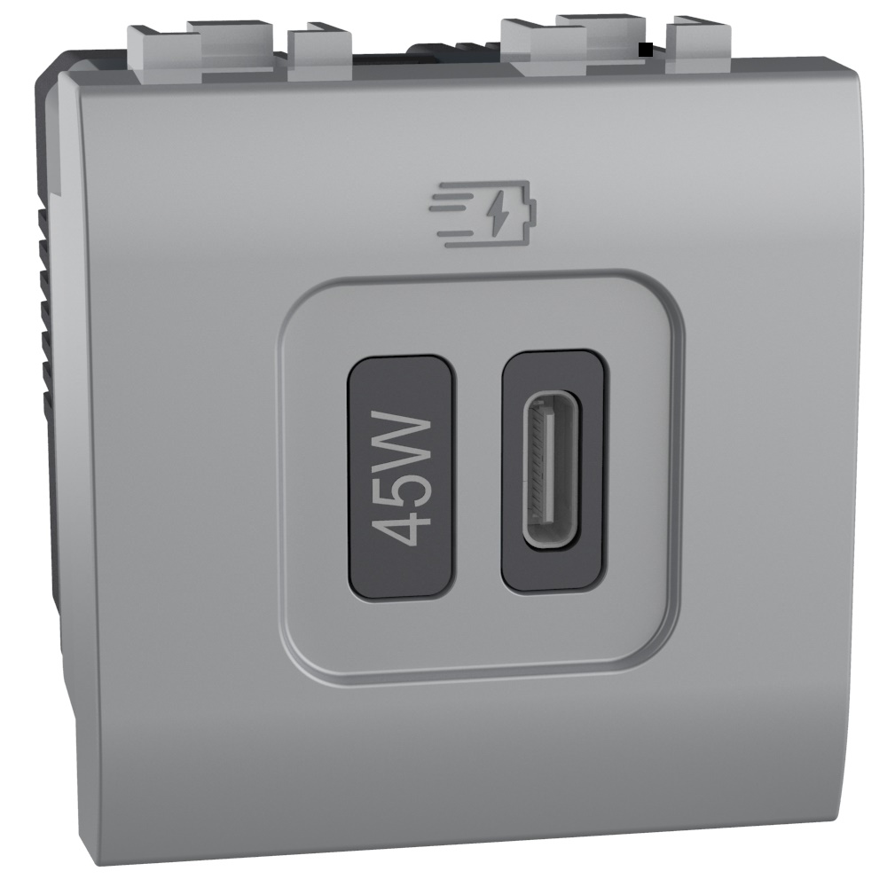 Presa USB Type-C 45W Power Delivery ricarica rapida ambienti residenziali e professionali