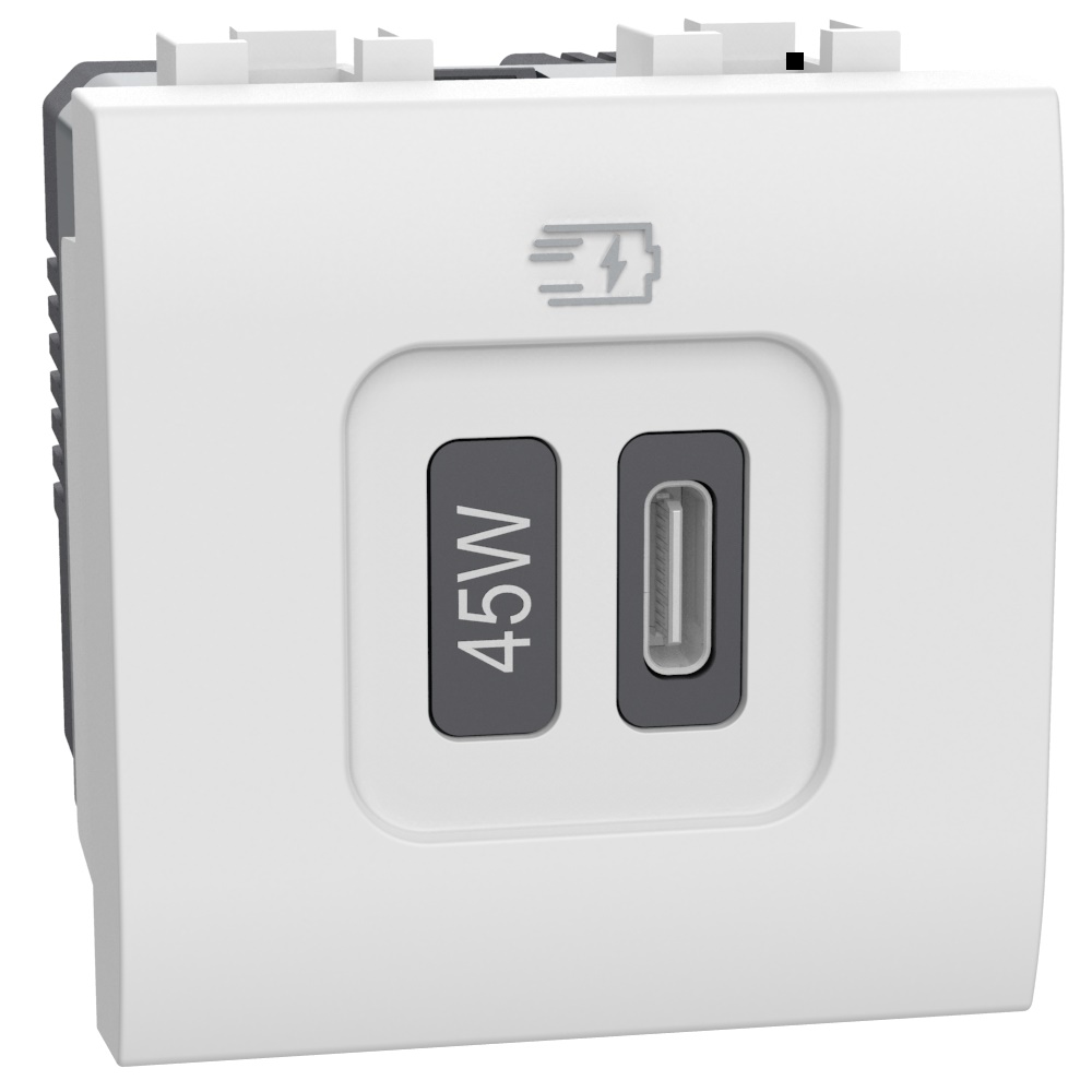 Presa USB Type-C 45W Power Delivery 2 per installazione a muro
