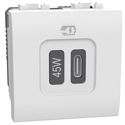 Presa USB Type-C 45W Power Delivery 2 per installazione a muro
