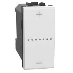 Dimmer universale 3 fili 1 modulo bianco per impianti residenziali