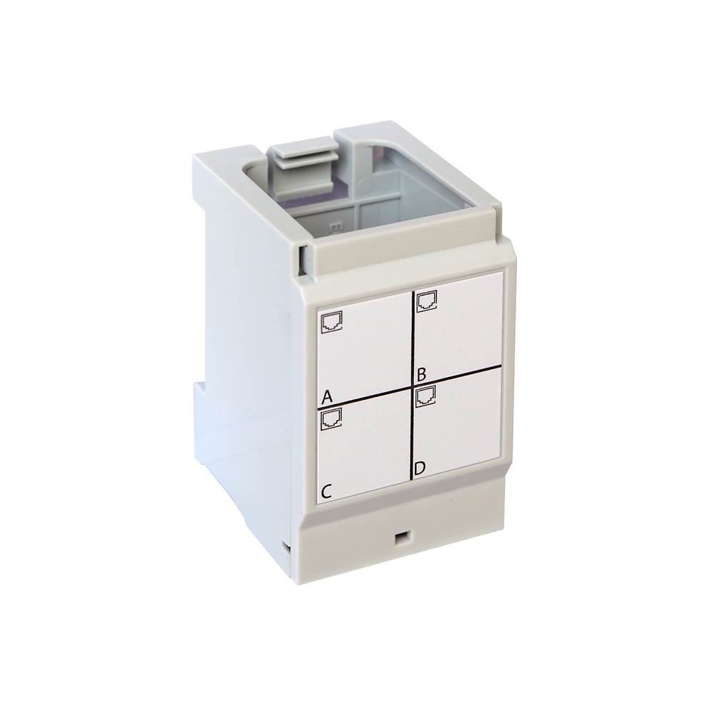 SUPPORTO CON 4 CONNETTORI RJ45