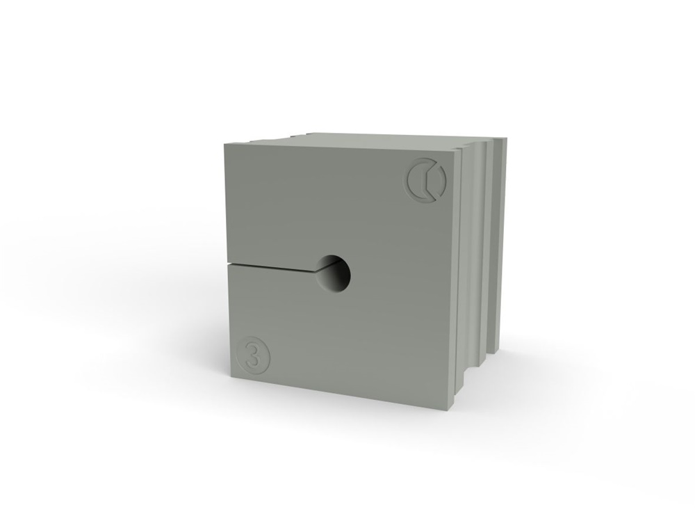 Gommino piccolo passacavi divisibile TPE grigio IP66 halogen free per cavo 3-4 mm