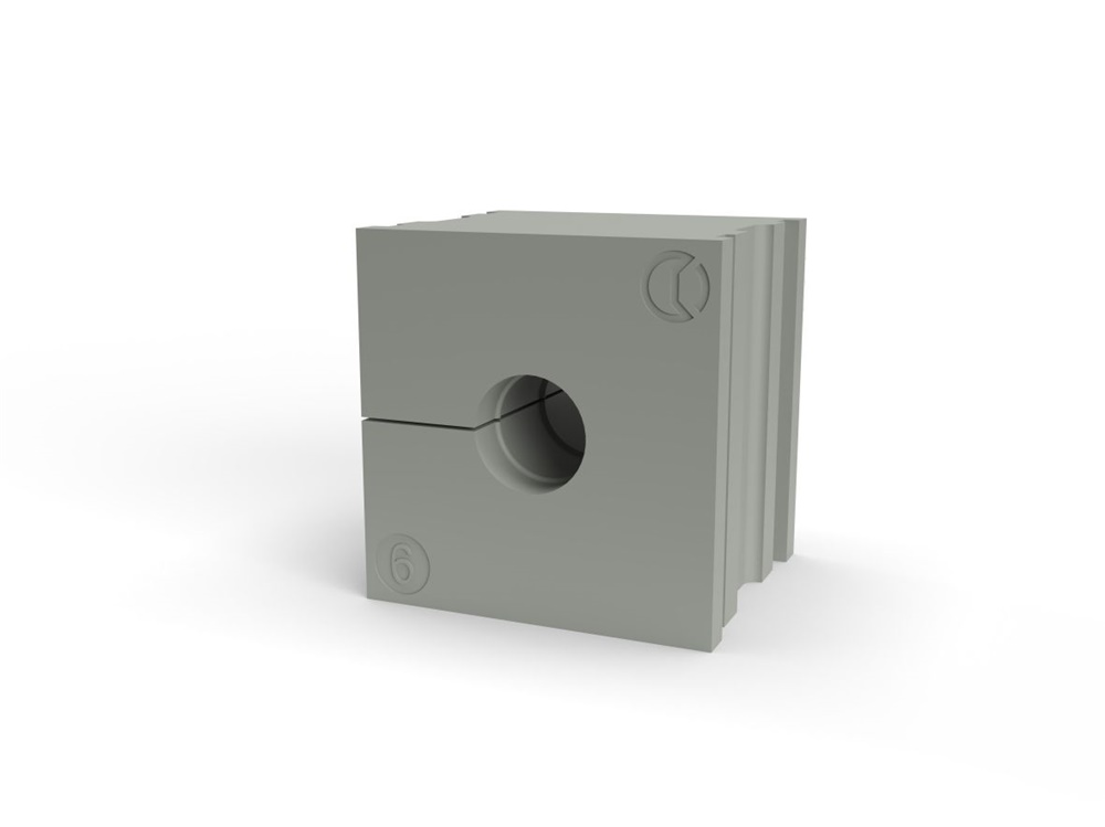 Gommino TPE Grigio IP66 Passacavi 1 Cavo 6-7mm Installazione Industriale