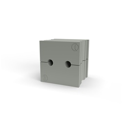 Gommino piccolo passacavi divisibili TPE grigio IP66 halogen free per 2 cavi 3-4 mm