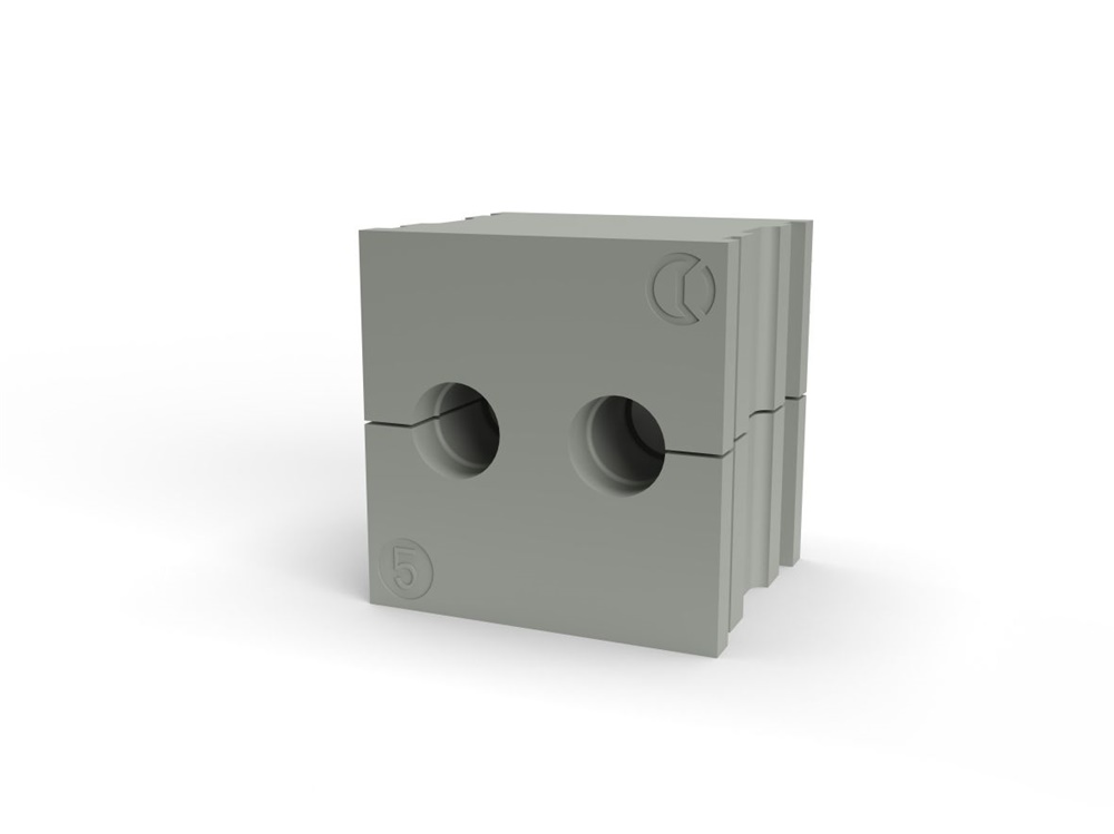 Gommino TPE grigio IP66 passacavi 2 cavi 5-6mm installazione industriale