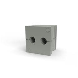 Passacavi EWO gommino TPE grigio IP66 doppia sagomatura per installazione elettrica 2 cavi 5 mm