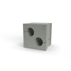 Gommino piccolo passacavi divisibili TPE grigio IP66 halogen free per 2 cavi 7-8 mm