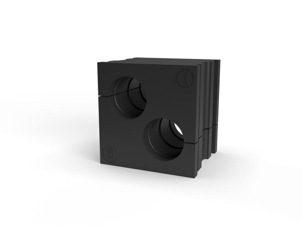 Gommino TPE Nero IP66 HF Passacavi 2 Cavi 8-9mm Installazione Industriale
