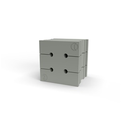 Gommino piccolo passacavi TPE grigio IP66 halogen free per 4 cavi 2-3 mm