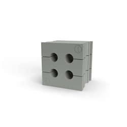 Gommino piccolo passacavi divisibili TPE grigio IP66 halogen free per 4 cavi 4-5 mm