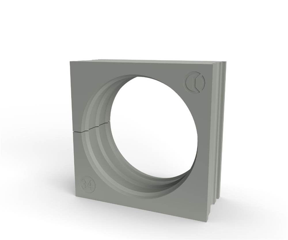 Gommino TPE Grigio IP66 Passacavi 1 Cavo 34-35mm Installazione Industriale