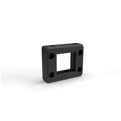 Telaio quadrato divisibile in poliamide PA6.6 nero IP66 per passacavi serie EWO con guarnizione sovrastampata e sistema Plug&Fix per installazione rapida e protezione cavi