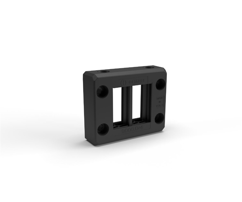 Telaio passacavi quadrato PA6.6 IP66 nero per installazioni elettriche