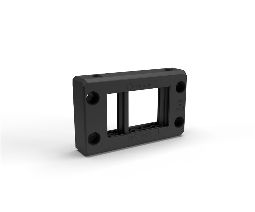 Telaio passacavi 10 poli PA6.6 IP66 nero con 3 gommini