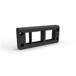 Telaio passacavi 24 poli divisibile PA6.6 IP66 nero serie EWO per cablaggio industriale