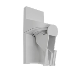 Staffa orientabile fissaggio parete e soffitto sensori serie OUTPRO
