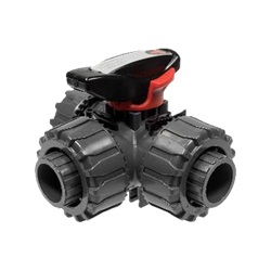 Valvola 3 vie per pulizia tubi sistemi aspirazione, commutazione manuale, manutenzione facilitata