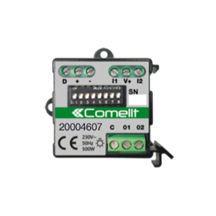 Modulo bus generico 2 ingressi/2 uscite da 2A, incasso o DIN, relè stato solido 500W max