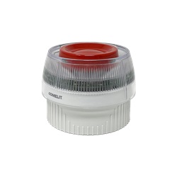 Serie LogiFire - Sirena wireless con lampeggiante indirizzata, 91dB(A), batteria 4xCR123A, protezione IP31, certificata EN 54-3, EN54-23 e EN 54-25.