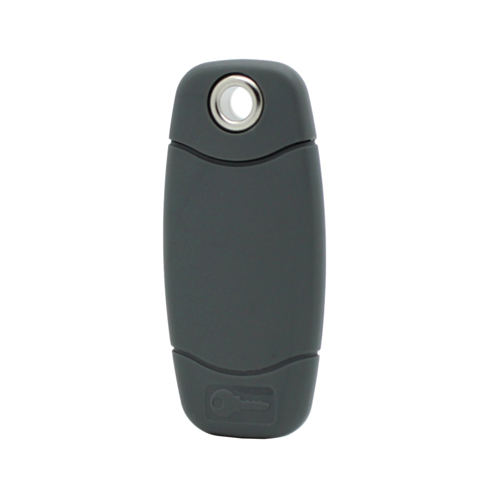 Portachiavi PAC OPS Mifare DESFire EV1 4K grigio con clip, confezione da 10