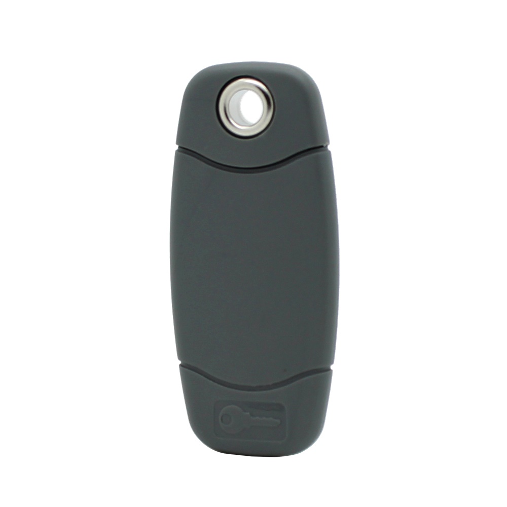 Portachiavi PAC OPS Mifare DESFire EV1 4K grigio con clip, confezione da 10