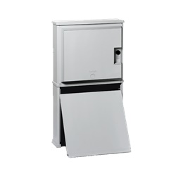 Armadio vetroresina Serie CV4M 1 vano con zoccolo 714x660x271 mm IP44 IK10 per installazione pavimento