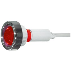 Segnalatore LED rosso 24 V alta visibilità efficienza energetica per impianti elettrici industriali e civili