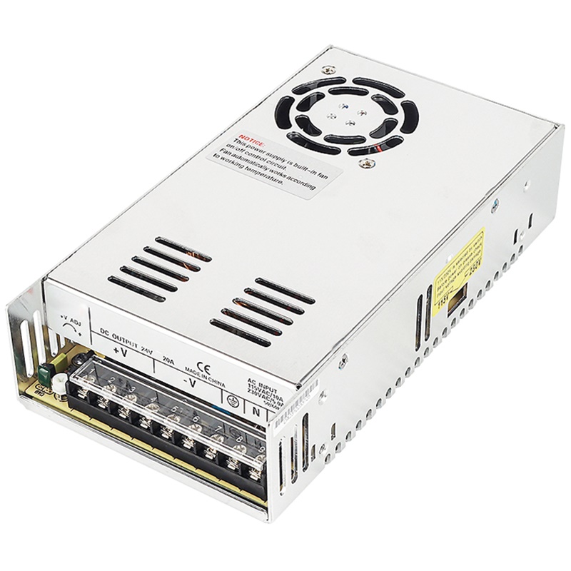 Alimentatore switching 500W 12V compatto ribassato per impianti elettrici
