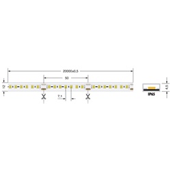 STRISCE LED 14,4W/M 48V IP65 CRI90 EFFICIENTI PER AMBIENTI INTERNI ED ESTERNI
