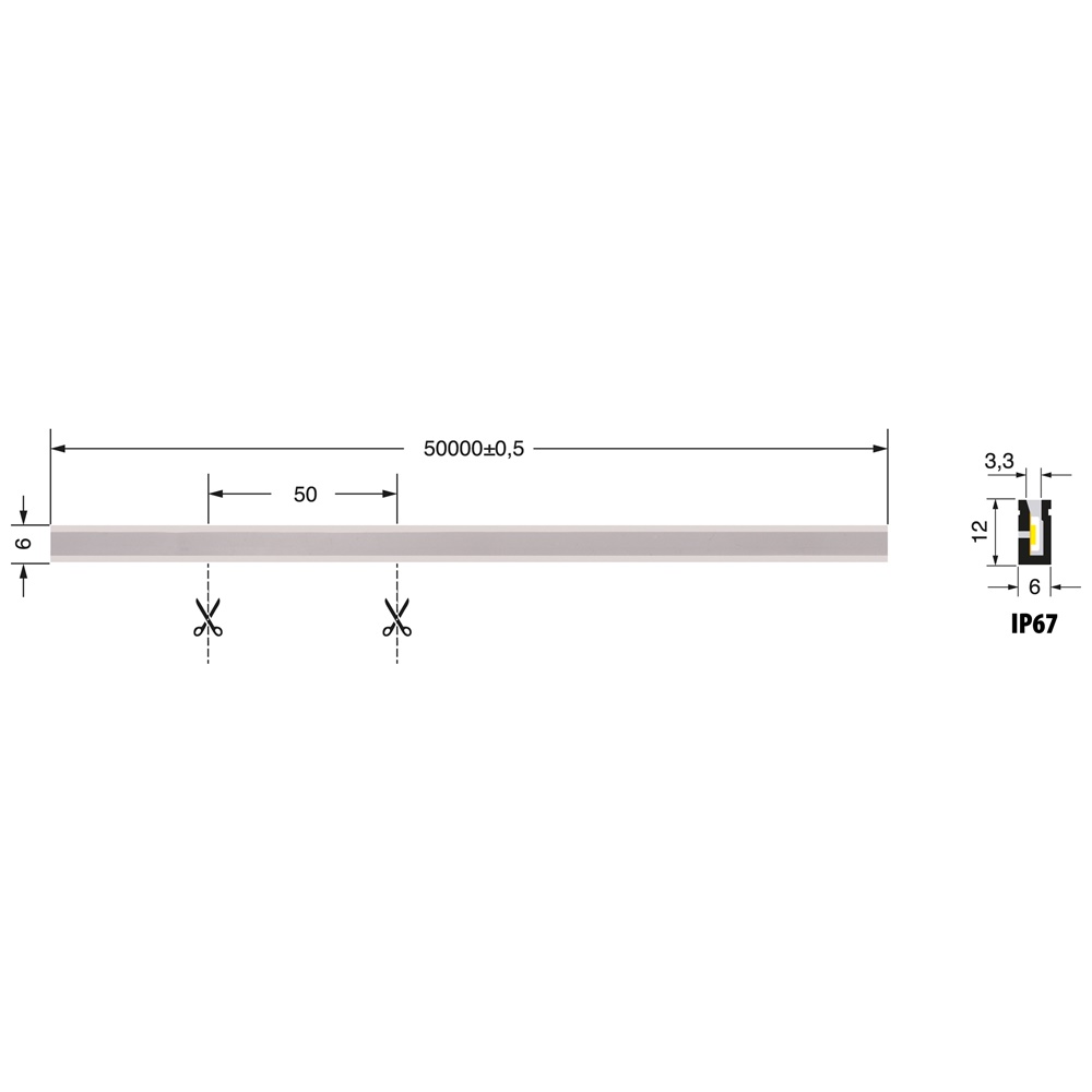 MINI NEON 10W/M RGB 24V IP67 illuminazione decorativa resistente interni esterni