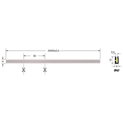 MINI NEON 10W/M RGB 24V IP67 illuminazione decorativa resistente interni esterni