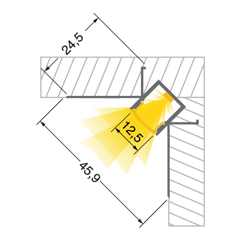 KIT 2MT INCAS-ANGOLO con accessori per installazioni elettriche rapide e ottimizzazione spazi