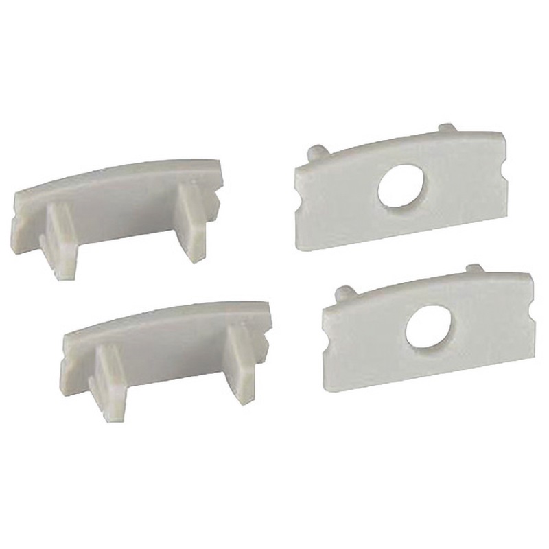 KIT 4 tappi profilo S6 nero resistente protezione polvere settore elettrico