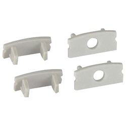 KIT 4 tappi profilo S6 nero resistente protezione polvere settore elettrico