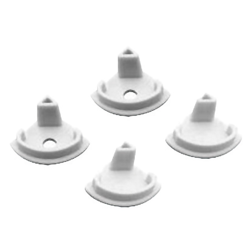KIT 4 tappi angolari bianchi per profili elettrici, protezione polvere e finitura estetica pulita, installazione facile, uso domestico e commerciale