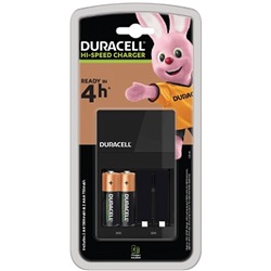 Caricabatterie compatto ricarica sicura AA AAA Duracell ideale uso domestico e professionale