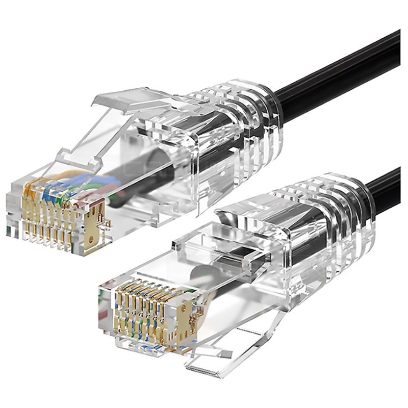 Cavo slim Cat.6A bianco 0,5 m alta prestazione per reti professionali