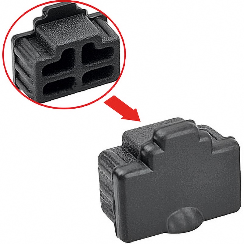 Tappo parapolvere nero per prese RJ45 protezione polvere sporco manutenzione rete