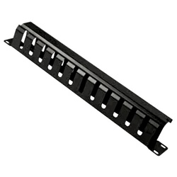 Pannello 2U nero passacavi integrato copertura per gestione cablaggi rack standard