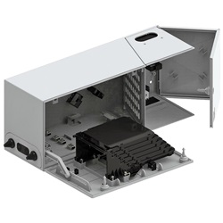 Box distribuzione ottica 48 punti struttura compatta robusta per installazioni professionali