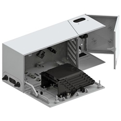 Box distribuzione ottica 48 punti struttura compatta robusta per installazioni professionali